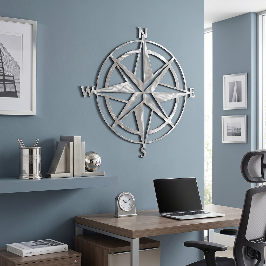 Compass Rose Metal Wall Art
