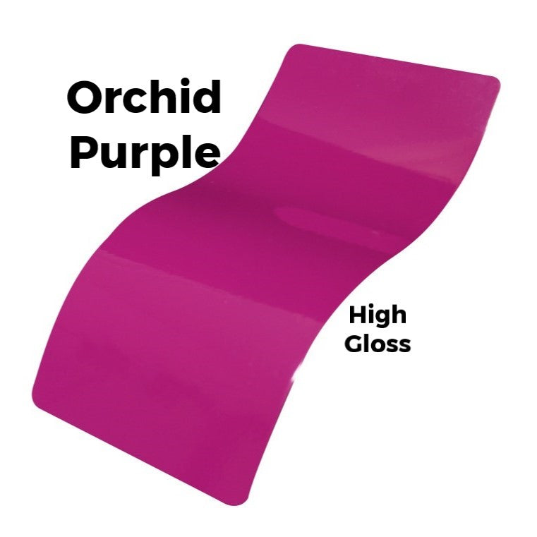 color panel of our orchid purple finish which has a high gloss and smooth texture